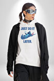 DO IT LATER Stitch Biberon Animasyon Kadın Erkek  Beyaz Kapüşonlu Sweatshirt Hoodie
