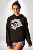 Klon Trooper Star Wars Kahramanı Kadın Erkek  Siyah Kapüşonlu Sweatshirt Hoodie