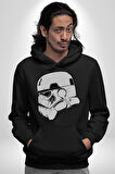 Klon Trooper Star Wars Kahramanı Kadın Erkek  Siyah Kapüşonlu Sweatshirt Hoodie