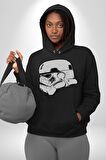 Klon Trooper Star Wars Kahramanı Kadın Erkek  Siyah Kapüşonlu Sweatshirt Hoodie
