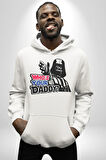 Darth Vader Senin Baban Kim ? Kadın Erkek  Beyaz Kapüşonlu Sweatshirt Hoodie
