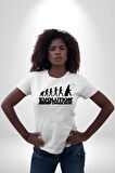 Evrim Yıldız Savaşları İnsanlık Kadın Erkek Unisex Beyaz Organik Baskılı T-Shirt Penye Yüksek Kalite