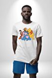 Winnie the Pooh Piglet Bal Küpü Kadın Erkek Unisex Beyaz Organik Baskılı T-Shirt Penye Yüksek Kalite