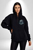 Naruto Shippuden Kakashi Lighting Kadın Erkek Siyah Kapüşonlu Fermuarlı Baskılı Hırka Sweatshirt
