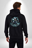 Naruto Shippuden Kakashi Lighting Kadın Erkek Siyah Kapüşonlu Fermuarlı Baskılı Hırka Sweatshirt