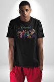 Encanto Kadın Erkek Unisex Siyah Organik Baskılı T-Shirt Penye Yüksek Kalite