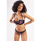 Gardenia Balconette Heavy Push Up Bra, Siyah Konforlu Ve Şık Sütyen