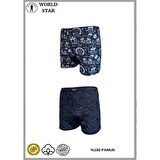 MARSiLYAN- 2'li Likralı Pamuklu Renkli Erkek Boxer