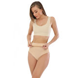 Lazer Kesim Yüksek Bel Slip Korse Kadın