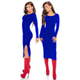 MARSiLYAN- B101171 Uzun Kollu Yırbrfaçlı Kalem Elbise