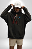 Thor Kadın Erkek  Siyah Kapüşonlu Sweatshirt Hoodie