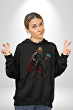 Thor Kadın Erkek  Siyah Kapüşonlu Sweatshirt Hoodie