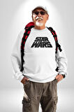 Star Wars Kadın Erkek Beyaz Sweatshirt 
