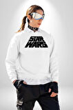 Star Wars Kadın Erkek Beyaz Sweatshirt 