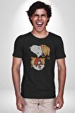 Yastık Uyku Uyku Tulumu Kadın Erkek Unisex Siyah Organik Baskılı T-Shirt Penye Yüksek Kalite