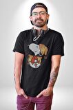 Yastık Uyku Uyku Tulumu Kadın Erkek Unisex Siyah Organik Baskılı T-Shirt Penye Yüksek Kalite