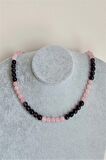 8 Mm Pembe Kuvars Ametist Doğaltaş Kolye