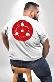 Naruto Shippuden Sasuke  Sharingan Büyük Beden Beyaz Tişört Kadın Erkek Ünisex Sırt Baskılı