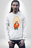 Looney Tunes Küfürbaz Haydo Kadın Erkek Beyaz Sweatshirt 
