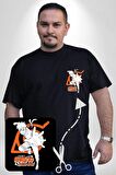 Naruto Shippuden Gizli İşareti Siyah Büyük Beden Kadın Basic Minimal Baskılı Tişört