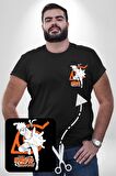 Naruto Shippuden Gizli İşareti Siyah Büyük Beden Kadın Basic Minimal Baskılı Tişört