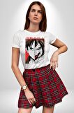 Anime Titan Saldırısı  Kadın Erkek Unisex Beyaz Organik Baskılı T-Shirt Penye Yüksek Kalite