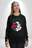 Japon Anime Tengu Maske  Kadın Erkek Siyah Sweatshirt 