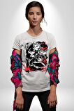 Anime Rengoku Kyojuro Kadın Erkek Unisex Beyaz Organik Baskılı T-Shirt Penye Yüksek Kalite