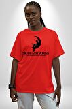 Korku Filmi Birdaha Uyku Uyuyamayacaksın Pamuklu Bisiklet Yaka Kadın Erkek Oversize Boyfriend Dijital Baskılı Kırmızı T-shirt