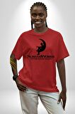 Korku Filmi Birdaha Uyku Uyuyamayacaksın Pamuklu Bisiklet Yaka Kadın Erkek Oversize Boyfriend Dijital Baskılı Kırmızı T-shirt