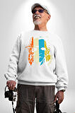 Korku Filmi Maskeli Katil Kadın Erkek Beyaz Sweatshirt 