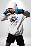Harley Quinn Kadın Erkek  Beyaz Kapüşonlu Sweatshirt Hoodie