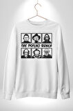 Korku Film Kahramanları Piskopat Kadın Erkek Beyaz Sweatshirt 