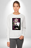 Anime Demon Slayer Kimetsu No Yaiba Mitsuri Kanroji Kadın Erkek Beyaz Sweatshirt 