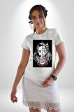 Anime Demon Slayer  Kadın Erkek Unisex Beyaz Organik Baskılı T-Shirt Penye Yüksek Kalite