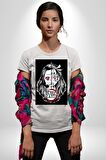 Anime Demon Slayer  Kadın Erkek Unisex Beyaz Organik Baskılı T-Shirt Penye Yüksek Kalite