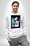 Shinobu Kocho Demon Slayer  Kadın Erkek Beyaz Sweatshirt 