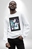 Shinobu Kocho Demon Slayer  Kadın Erkek Beyaz Sweatshirt 