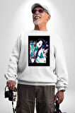 Shinobu Kocho Demon Slayer  Kadın Erkek Beyaz Sweatshirt 