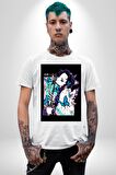 Shinobu Kocho Demon Slayer  Kadın Erkek Unisex Beyaz Organik Baskılı T-Shirt Penye Yüksek Kalite