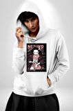 Nezuko Demon Slayer Kadın Erkek  Beyaz Kapüşonlu Sweatshirt Hoodie