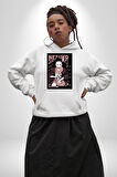 Nezuko Demon Slayer Kadın Erkek  Beyaz Kapüşonlu Sweatshirt Hoodie