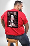 Nezuko Demon Slayer Büyük Beden Kırmızı Tişört Kadın Erkek Ünisex Sırt Baskılı
