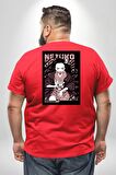Nezuko Demon Slayer Büyük Beden Kırmızı Tişört Kadın Erkek Ünisex Sırt Baskılı