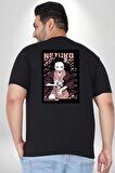 Nezuko Demon Slayer Büyük Beden Siyah Tişört Kadın Erkek Ünisex Sırt Baskılı