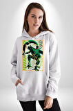 Anime DragonBall Cell Kadın Erkek  Beyaz Kapüşonlu Sweatshirt Hoodie