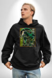 Anime DragonBall Cell Kadın Erkek  Siyah Kapüşonlu Sweatshirt Hoodie