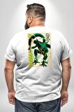 Anime DragonBall Cell Büyük Beden Beyaz Tişört Kadın Erkek Ünisex Sırt Baskılı