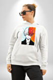 My Hero Academia Boku Anime  Kadın Erkek  Beyaz Kapüşonlu Sweatshirt Hoodie