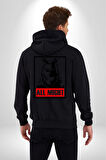 All Might Lahramanlık Akademim Anime Kadın Erkek Siyah Kapüşonlu Fermuarlı Baskılı Hırka Sweatshirt